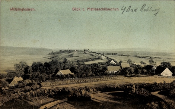 PC Wölpinghausen Lower Saxony, view from the Matteschlösschen to Bergkirchen