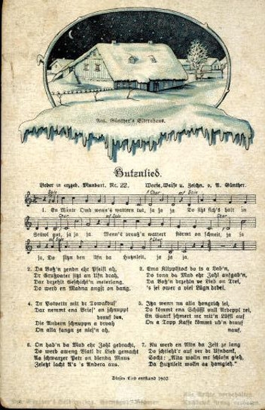 30 individual song cards, Anton Günther
