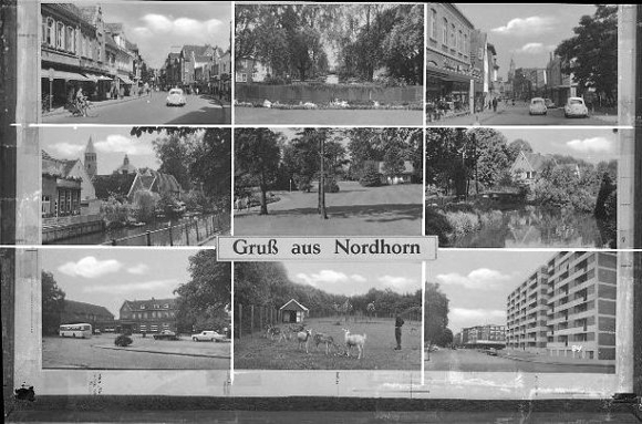 9 Negative von Nordhorn, Ehrenmal, Kirche, Gildehauserweg, Vechtepartie