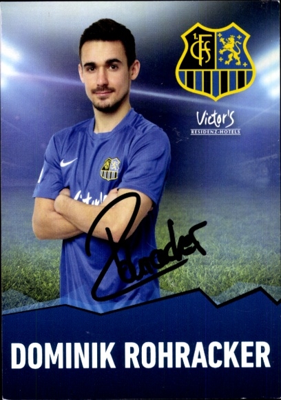 Autograph card footballer Dominik Rohracker, 1. FC Saarbrücken, autograph