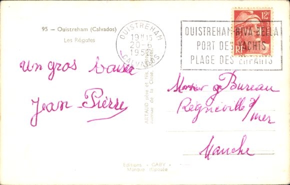 Postcard Ouistreham Calvados, Les Régates