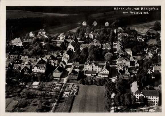 Postcard Königfeld in the Black Forest, aerial photograph
