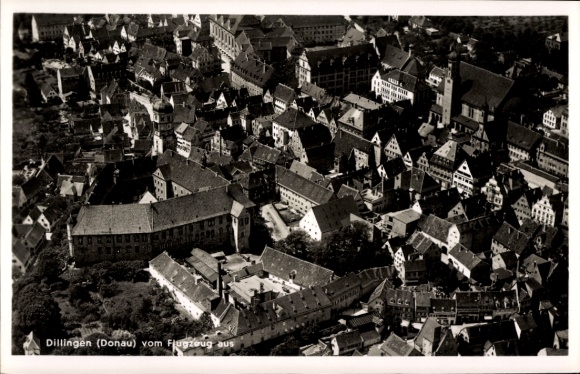 Postcard Dillingen an der Donau, aerial photograph