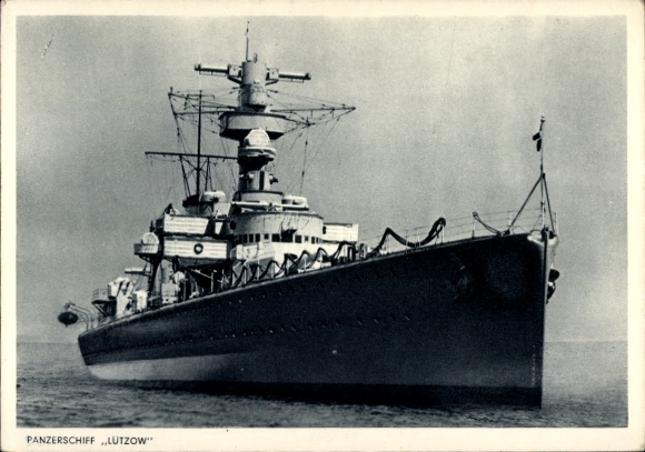 Ak Duits oorlogsschip, Lützow, ijzersterk, Kriegsmarine