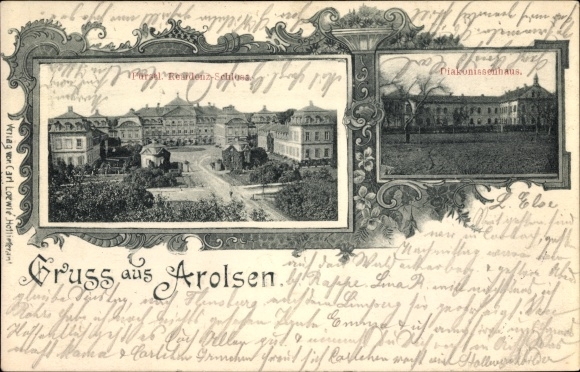 PC Bad Arolsen in Hesse, Fürstl. Residential Palace, Deaconess House