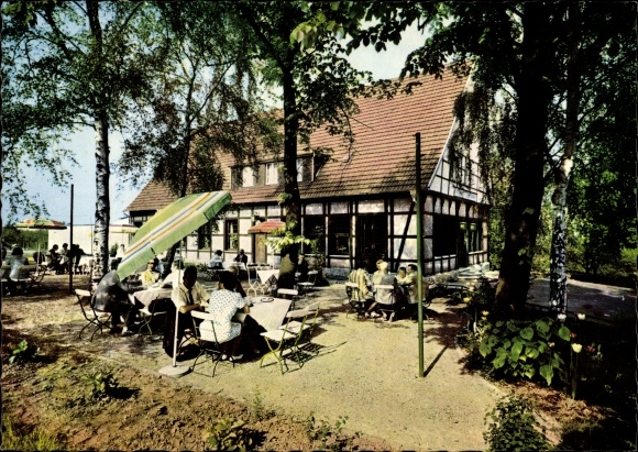 Postcard Seppenrade Lüdinghausen Münsterland, Gasthof zur Linde, terrace, own. Helmut Gudorf