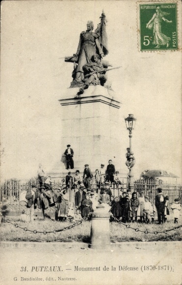 Ak Puteaux Hauts de Seine, Monument de la Defense