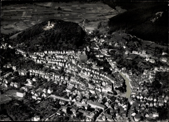 Postcard Biedenkopf on the Lahn, taken from the Schlossberg.