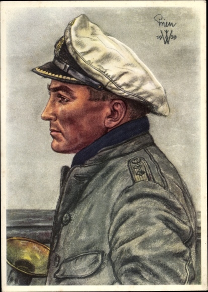 Artist PC Willrich, Wolfgang, lieutenant captain Günther Prien, submarine commander, Scapa Flow