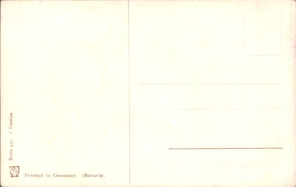 Artist Postcard Merté, Oskar, Rider in the Water