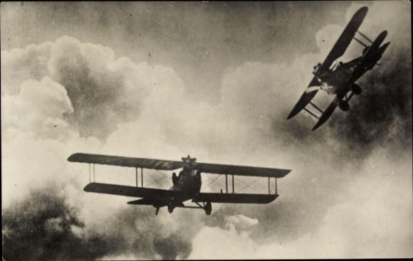 Postcard Swedish Military Aircraft, Biplanes, Föreningen Arme och Marinfilm, Series 4
