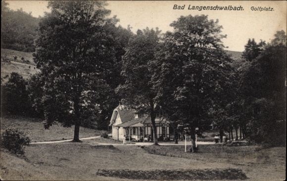 Ak Langenschwalbach Bad Schwalbach im Rheingau Taunus Kreis, Golfplatz, Ottmar Zieher 