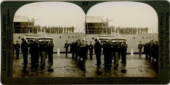 Stereo Foto Washington D.C., America's unknown soldier comes home to his native soil