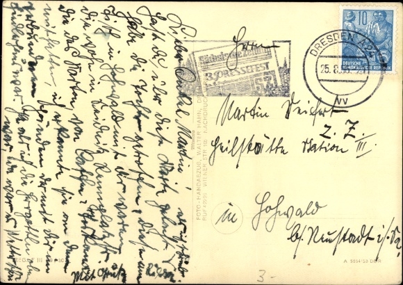 Postcard Dresden Weißer Hirsch, HO Gaststätte Luisenhof, Walter Hahn 10795