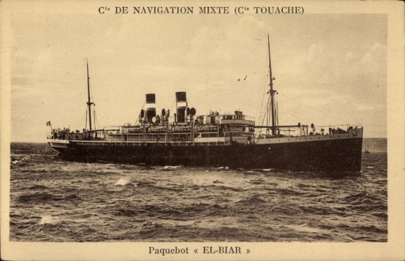 Ak Dampfer El-Biar, Compagnie de Navigation Mixte