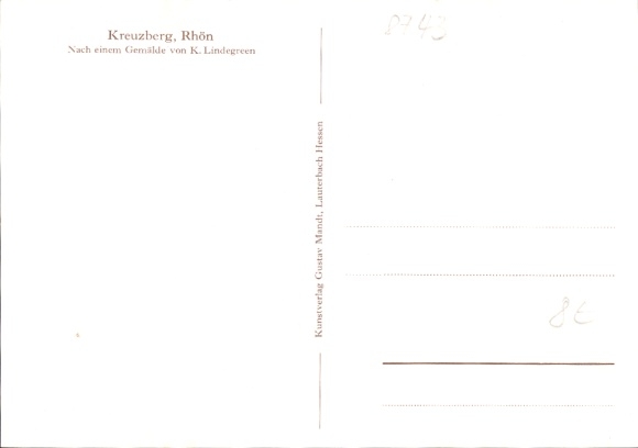 Artist Postcard Lindegreen, Bischofsheim a. Rhön, Part on the Kreuzberg, Golgatha