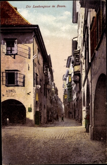 Postcard Bozen Bolzano South Tyrol, Laubengasse