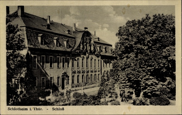 Postcard Schlotheim in Thuringia, castle