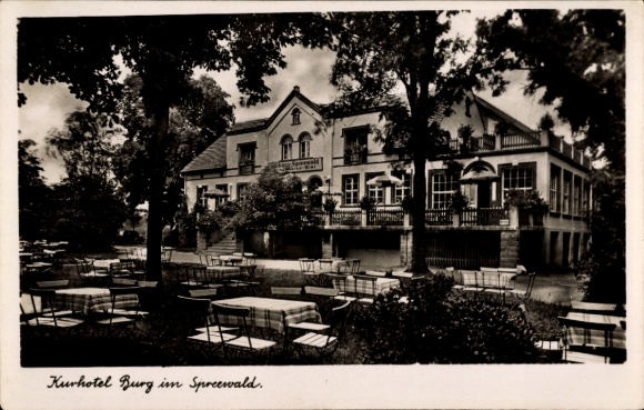 Ak Burg im Spreewald, het Kurhotel Burg im Spreewald.