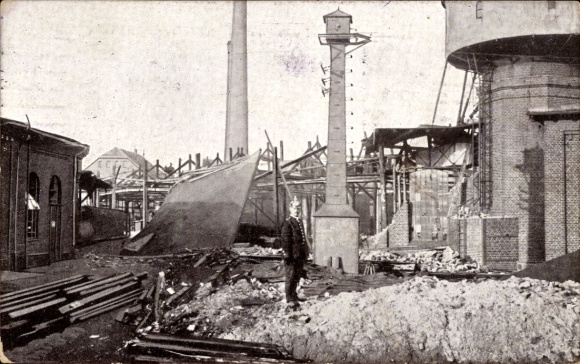 Postcard Chemnitz in Saxony, storm catastrophe on May 27, 1916