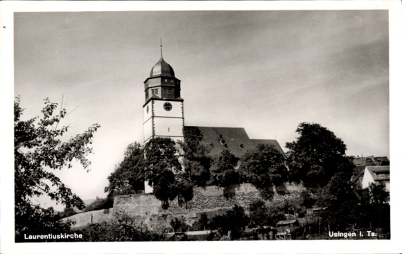 Postcard Usingen in Taunus Hesse, Laurentiuskirche