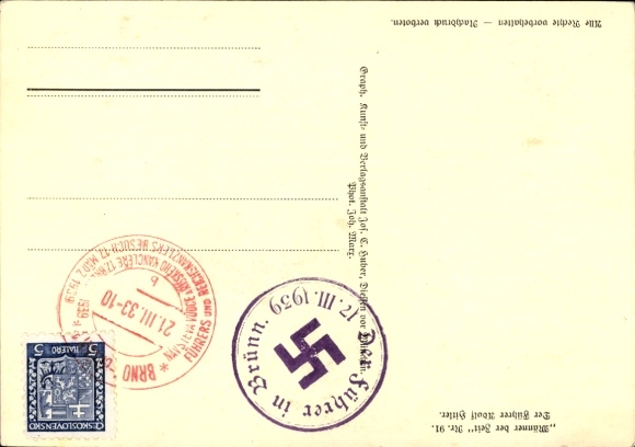 Postcard Führer and Reich Chancellor Adolf Hitler, Men of the Time 91