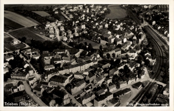 Ak Triebes in Thüringen, Fliegeraufnahme