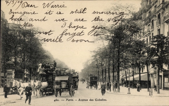 Ak Parijs 13e, Avenue des Gobelins