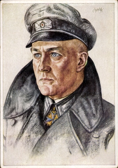 Kunstenaar Ak Willrich, Wolfgang, Horst von Wolff, regimentscommandant, Wehrmacht, VDA P 1 R 5 nr. 2