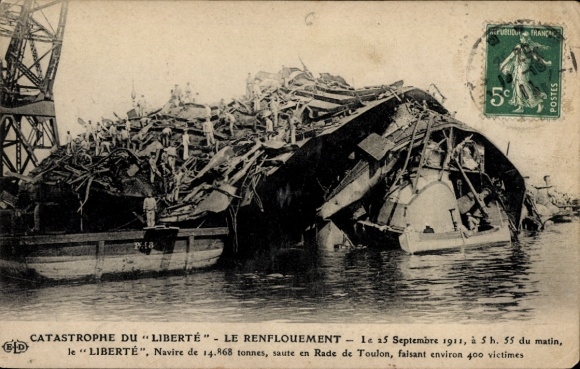 PC Catastrophe du Liberté, Le Renflouement, September 25, 1911