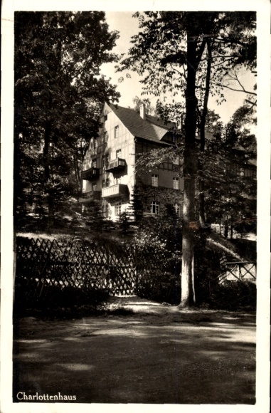 Ak Thermalbad Wiesenbad in het Erzgebirge, Pension Charlottenhaus
