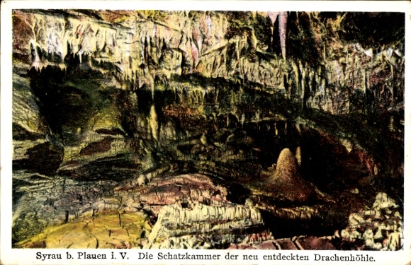 Ak Syrau Rosenbach im Vogtland, Drachenhöhle, Schatzkammer