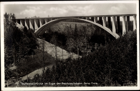 PC Hermsdorf in Thuringia, Teufelstalbrücke in the course of the Reichsautobahn Jena-Gera