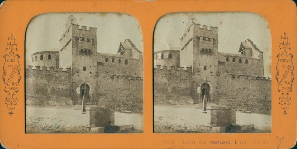 Hold to Light Stereo Photo Luz Saint Sauveur Hautes Pyrénées, Church of the Templars