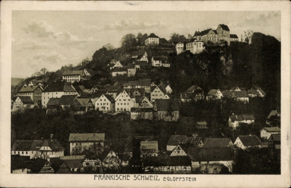 Ak Egloffstein Fränkische Schweiz, Gesamtansicht