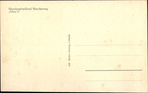 Ansichtkaart Norderney in Ostfriesland, veerboot Frisia II