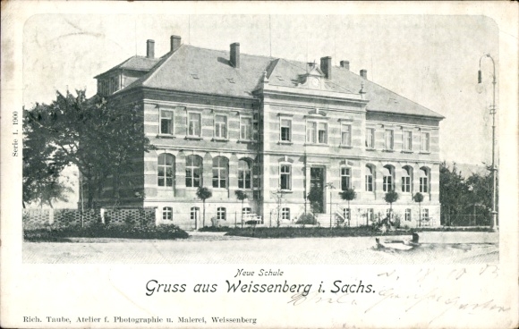 Ak Weißenberg in Sachsen, Neue Schule