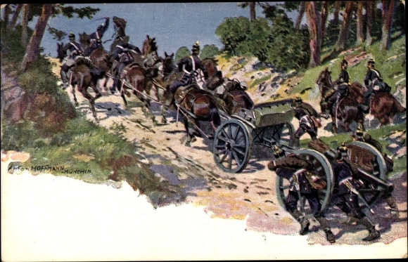 Artist PC Hoffmann, Anton, German soldiers transport guns