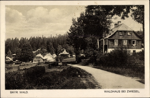 Postcard Zwieslerwaldhaus Zwiesler Waldhaus Lindberg in the Bavarian Forest, local section
