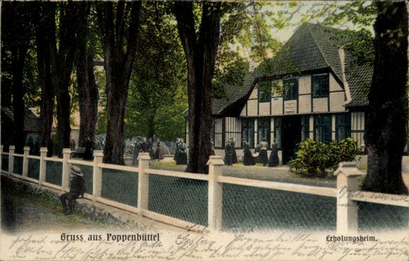 Postcard Hamburg Wandsbek Poppenbüttel, convalescent home