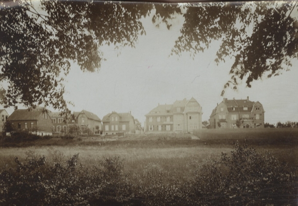 Original photo of Rheine in Münsterland, NRW, villa area, around 1900