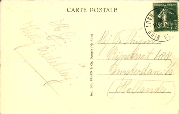 Postcard Le Moorfeld Alsace Haut Rhin, Ernest Schlumberger mountain hut