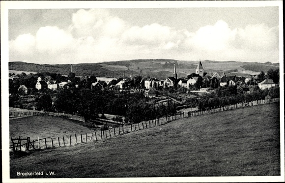Postcard Breckerfeld in Westphalia, Panorama from the place