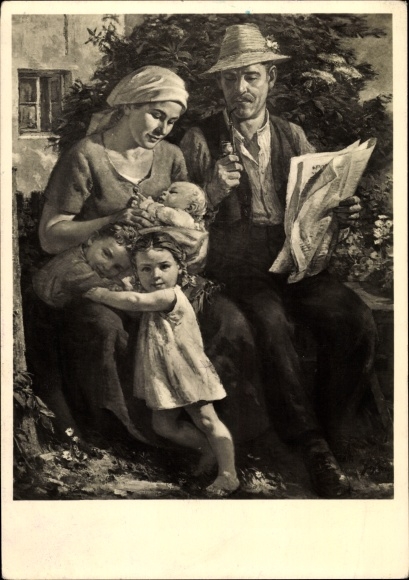 Artist PC Heymann, Richard, peaceful hour, family, HDK 501