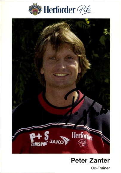 Autogrammkarte Co Trainer Peter Zanter, Preußen Münster, Autogramm