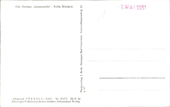 Postcard Külte Volkmarsen in Hesse, aerial photograph, school