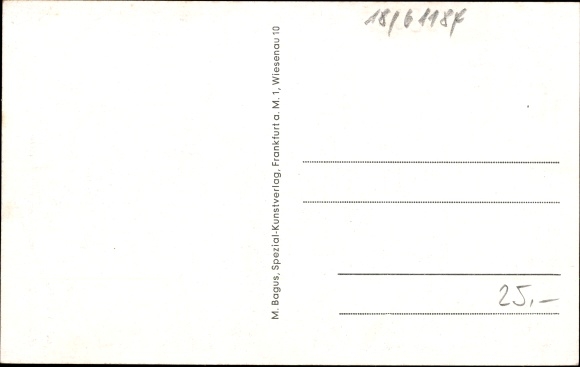Postcard Burg Gräfenrode Karben im Wetteraukreis, butcher shop Wilhelm Barth, general view