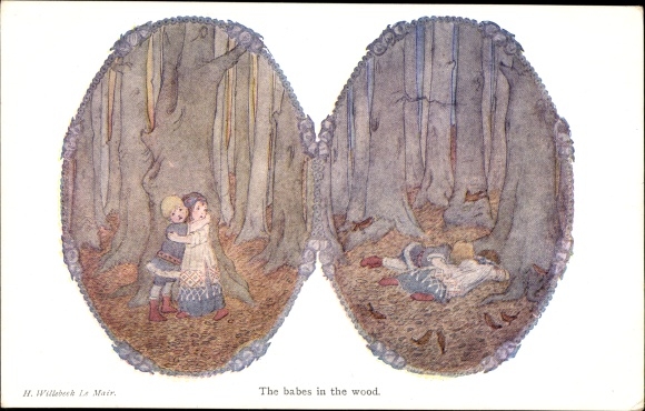 Artysta KP Willebeek Le Mair, H., Little Rhymes for Little People, Babes in the Forest