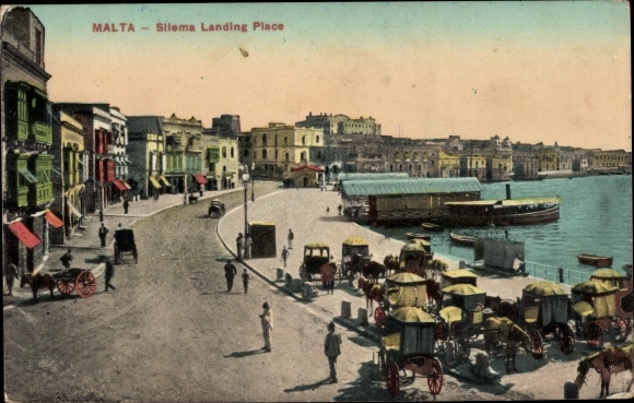 Postcard Sliema Malta, Landing Place