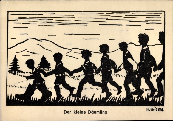 Papiersnijkunstenaars Ak Thieme, Heilwig, Klein Duimpje